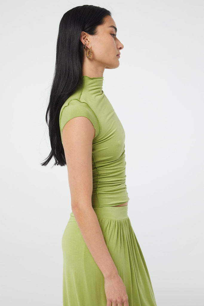 REESE MOCK NECK TOP APPLE GREEN - The Line by K