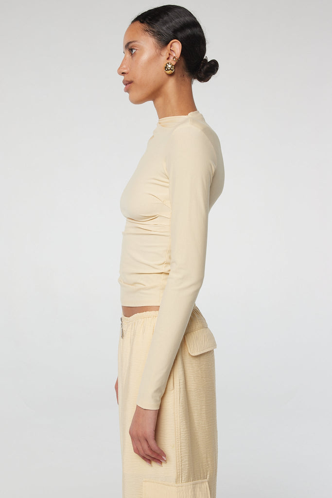 SELMA LONG SLEEVE TOP BUTTERCREAM - The Line by K