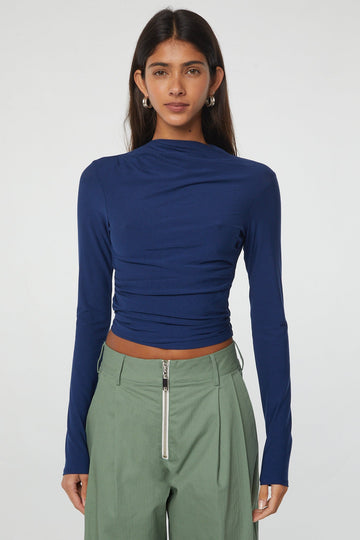 SELMA LONG SLEEVE TOP NAVY - The Line by K