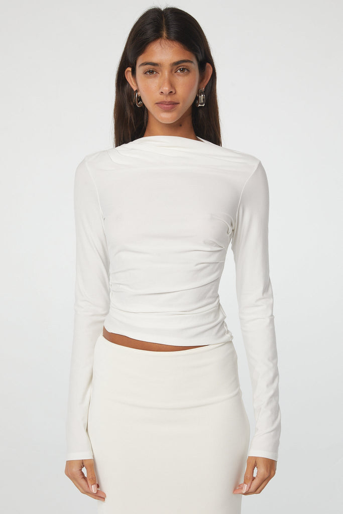 SELMA LONG SLEEVE TOP WHITE - The Line by K