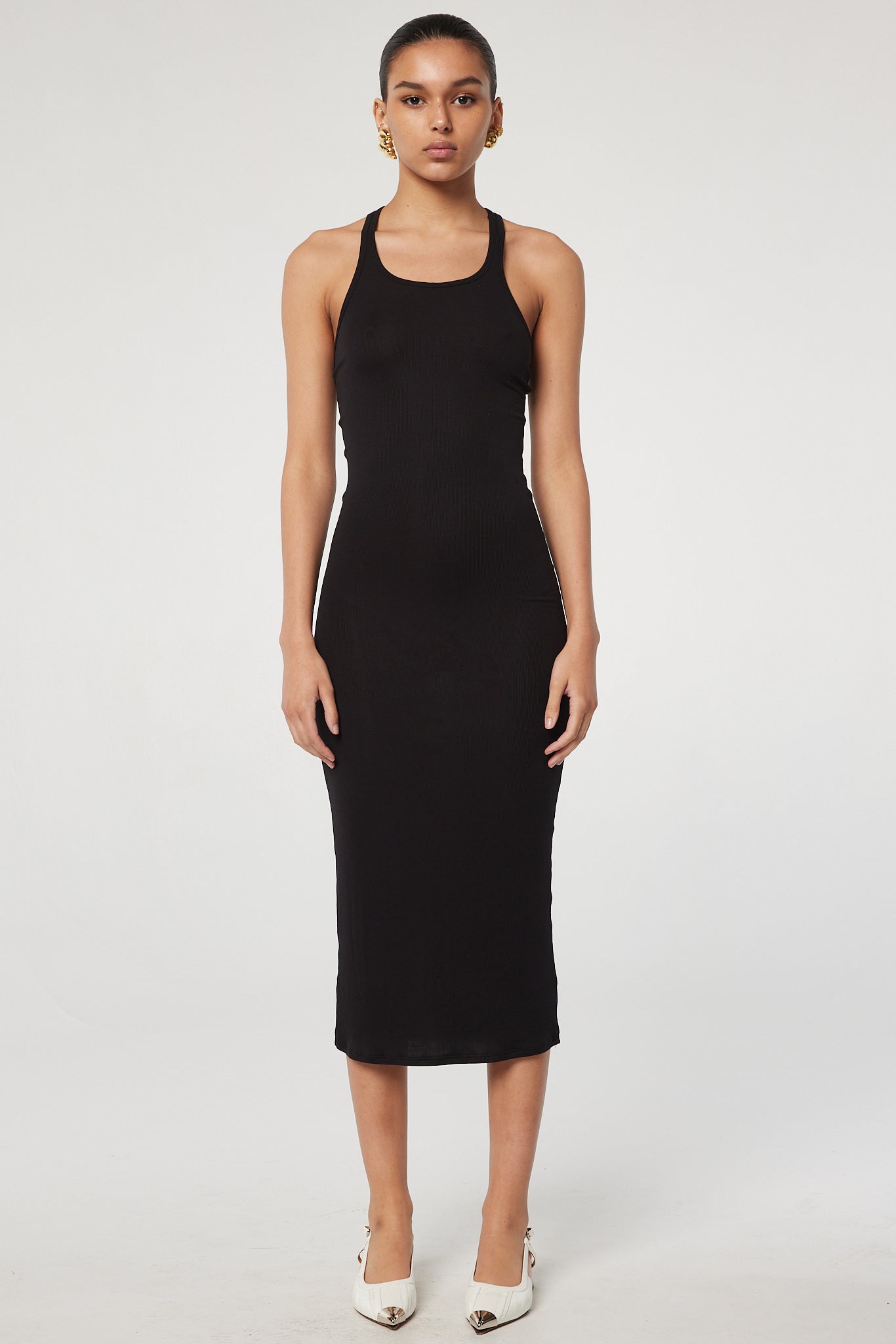 Sophie Racerback Tank Dress - Black | The Line by K Sophie Racerback Tank Dress - Black | The Line by K