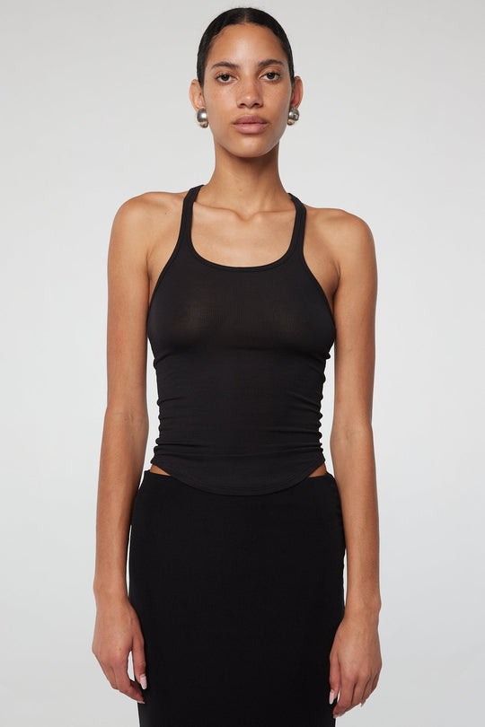 Sophie Racerback Tank Dress - Black