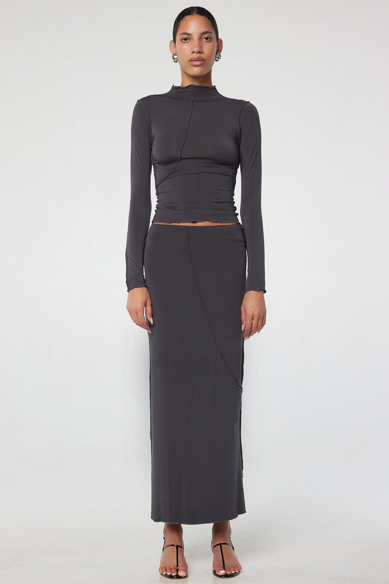 Vana Maxi Skirt - Deep Grey | The Line by K