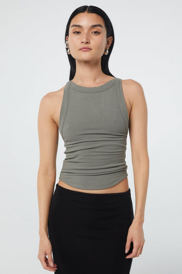 XIMENO TANK TOP CHARCOAL GREY - The Line by K