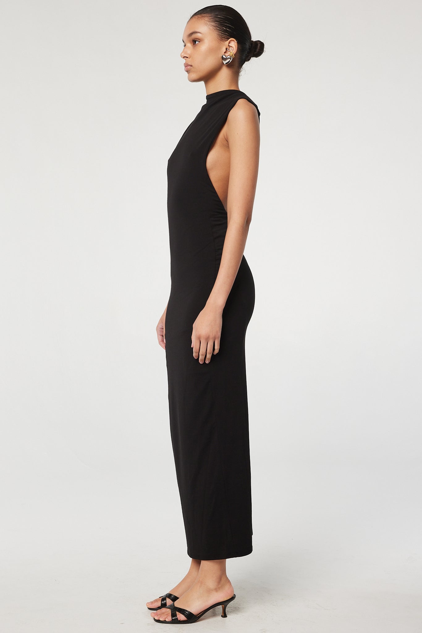 the line by k black dress anoukyve in her Ceci Dress